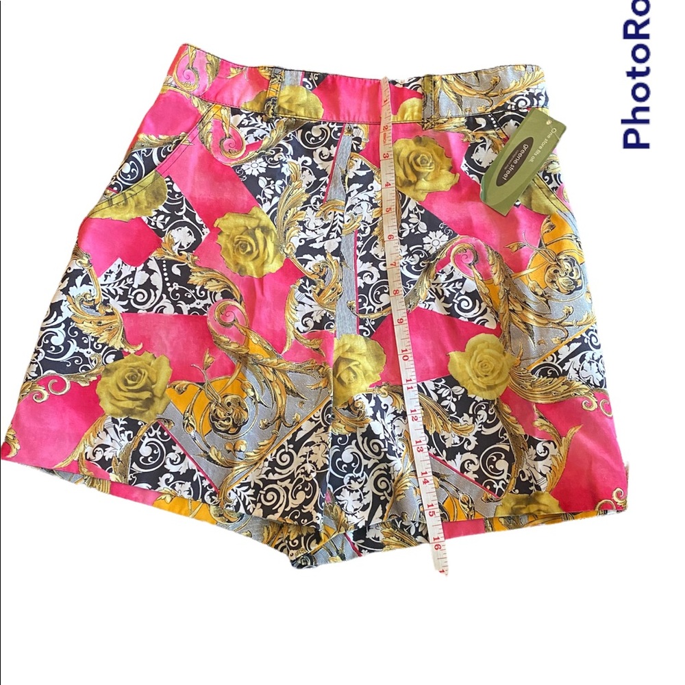 Vertigo Paris vintage silk blend gorgeous colorful dressy shorts